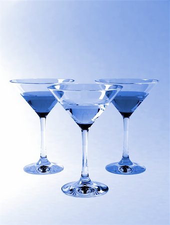 simsearch:652-03802277,k - Martini glasses with clipping path isolated on grey background Stock Photo - Budget Royalty-Free & Subscription, Code: 400-03971746