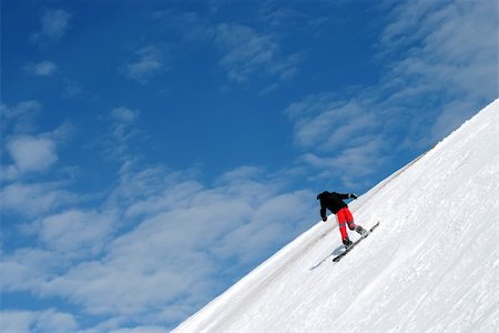 simsearch:400-03985663,k - Snowboarder on a snow slope Stock Photo - Budget Royalty-Free & Subscription, Code: 400-03971750