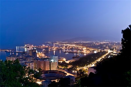 simsearch:400-05706130,k - Malaga city from the Gibralfaro castle. Stock Photo - Budget Royalty-Free & Subscription, Code: 400-03971905