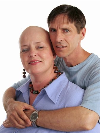 A woman being treated for cancer and her concerned husband. Stock Photo - Budget Royalty-Free & Subscription, Code: 400-03972386