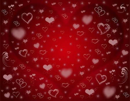 simsearch:400-05887181,k - many different pink hearts over red background Stock Photo - Budget Royalty-Free & Subscription, Code: 400-03985894