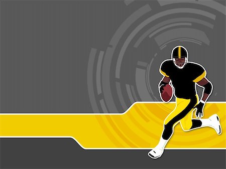 football tackle american - American Football runing man (wallpaper, background, logo...) Stock Photo - Budget Royalty-Free & Subscription, Code: 400-03988287