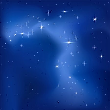 simsearch:400-07550284,k - Claire nuit ciel avec beaucoup d'étoiles brillantes Photographie de stock - Aubaine LD & Abonnement, Code: 400-03988341
