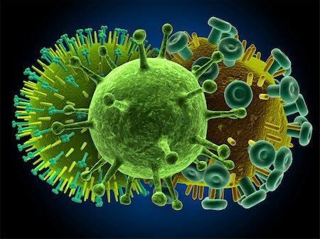simsearch:400-03954634,k - 3d rendered close up of different viruses Stock Photo - Budget Royalty-Free & Subscription, Code: 400-03989091