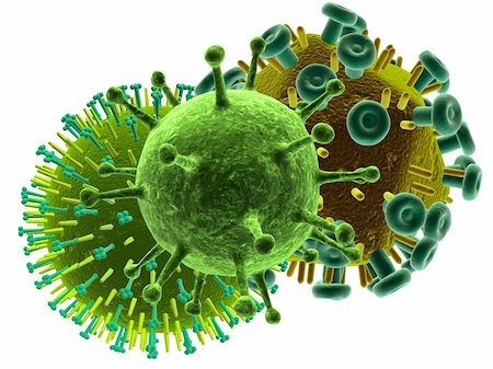 simsearch:400-03954634,k - 3d rendered close up of different viruses Stock Photo - Budget Royalty-Free & Subscription, Code: 400-03989092
