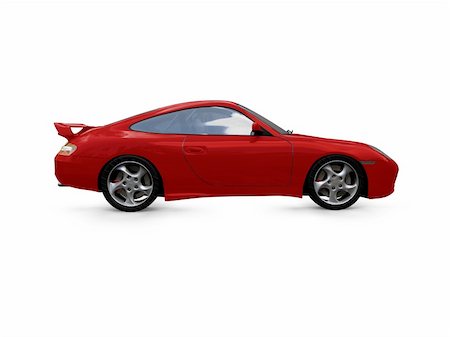 simsearch:400-05034481,k - isolated red supercar on a white background Stock Photo - Budget Royalty-Free & Subscription, Code: 400-03983348
