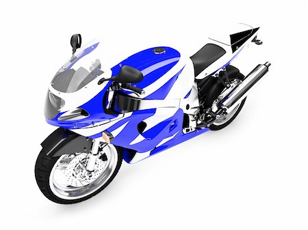 simsearch:400-03927951,k - isolated motorcycle on a white background Stock Photo - Budget Royalty-Free & Subscription, Code: 400-03983368