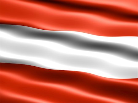 Computer generated illustration of the flag of Austria with silky appearance and waves Stock Photo - Budget Royalty-Free & Subscription, Code: 400-03994098