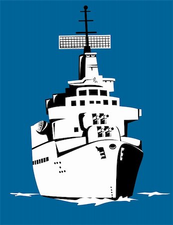 Illustration on battleships Stock Photo - Budget Royalty-Free & Subscription, Code: 400-03994669