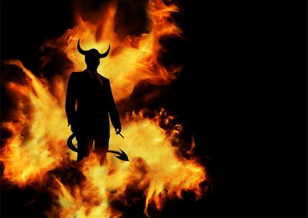 evil red fire - Devil dressed in a business suit. Stock Photo - Budget Royalty-Free & Subscription, Code: 400-03995159