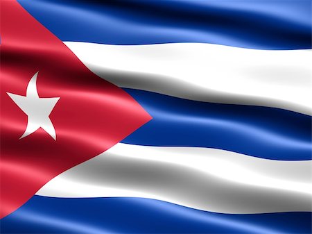 simsearch:400-04145172,k - Computer generated illustration of the flag of the Republic of Cuba with silky appearance and waves Stock Photo - Budget Royalty-Free & Subscription, Code: 400-03999813