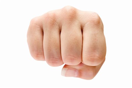simsearch:400-06363059,k - Female fist isolated on a white background. Stock Photo - Budget Royalty-Free & Subscription, Code: 400-03999911