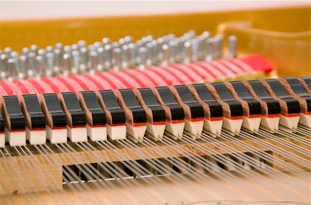 Inside a baby grand piano. Stock Photo - Budget Royalty-Free & Subscription, Code: 400-03990072