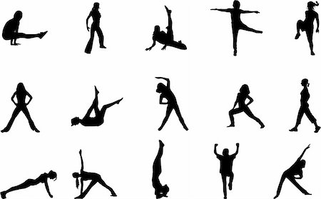 simsearch:400-04337089,k - workout silhouettes Stock Photo - Budget Royalty-Free & Subscription, Code: 400-03990651