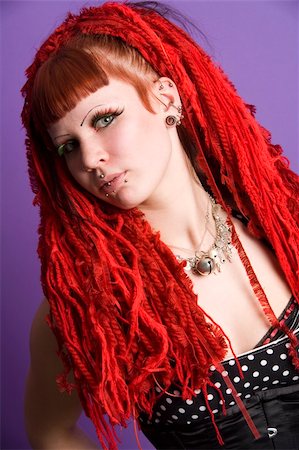 simsearch:400-05693792,k - red gothic girl Stock Photo - Budget Royalty-Free & Subscription, Code: 400-03990945