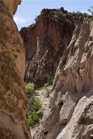 escarpment - Bandelier National Monument, New Mexico, USA Stock Photo - Premium Royalty-Free, Code: 600-04425062