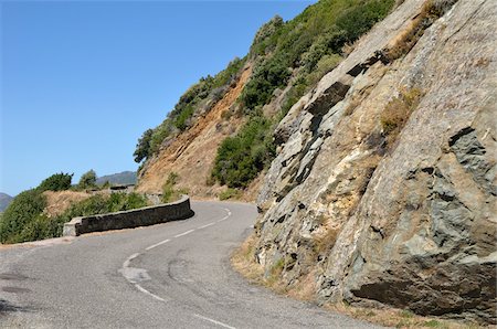 rocky road - Cap Corse, Haute-Corse, Corsica, France Stock Photo - Premium Royalty-Free, Code: 600-05181842