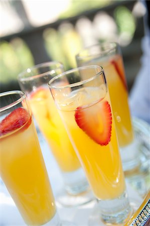 party event - Tray of Orange Juice and Strawberries, Toronto, Ontario, Canada Stock Photo - Premium Royalty-Free, Code: 600-05803368