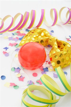 party decoration - Bow Tie and Clown Nose Stock Photo - Premium Royalty-Free, Code: 600-05854179