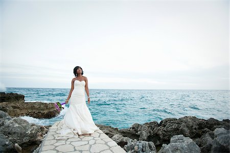 strapless - Bride, Negril, Jamaica Stock Photo - Premium Royalty-Free, Code: 600-05973581