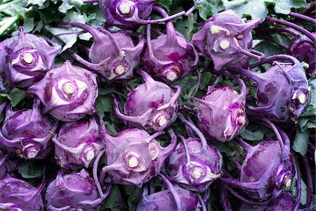 Close-up of Purple Kohlrabi at Farmers Market Stock Photo - Premium Royalty-Free, Code: 600-06322700