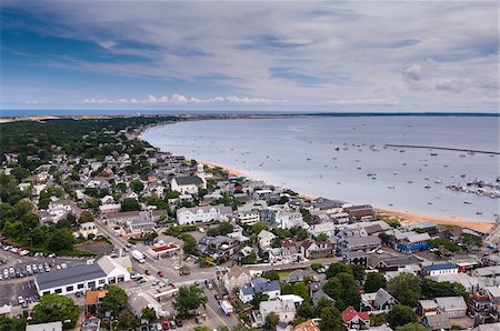 Overview of Town and Harbour, Provincetown, Cape Cod, Massachusetts, USA Stock Photo - Premium Royalty-Free, Code: 600-06431189