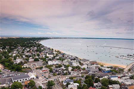 simsearch:700-06431215,k - Overview of Town and Harbour, Provincetown, Cape Cod, Massachusetts, USA Stock Photo - Premium Royalty-Free, Code: 600-06431197