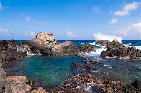 rocky - Natural Pool and Rocks, Arikok National Park, Aruba, Lesser Antilles, Caribbean Stock Photo - Premium Royalty-Free, Code: 600-06431281