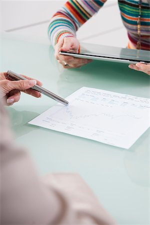 simsearch:600-06355235,k - Close-up of Businesswomen Working in Office Stock Photo - Premium Royalty-Free, Code: 600-06645531