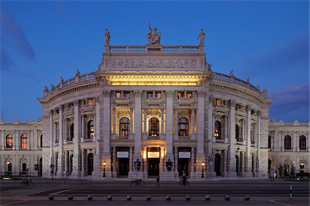Hofburgtheater in Vienna illuminated at night. Vienna, Austria. Stock Photo - Premium Royalty-Free, Code: 600-06732628