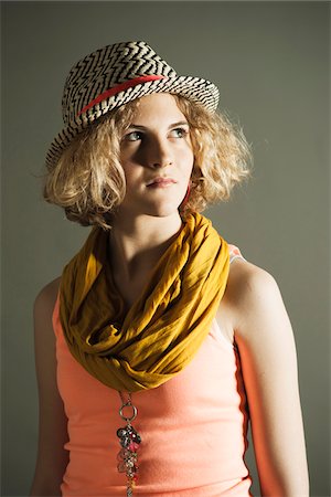 frizzy - Portrait of Teenage Girl, Studio Shot Stock Photo - Premium Royalty-Free, Code: 600-06752513