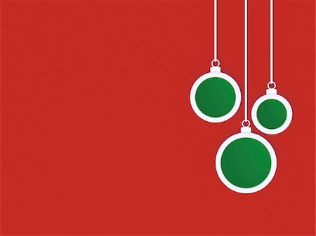 pictures of red colour objects - 3D-Illustration of Christmas Balls Photographie de stock - Premium Libres de Droits, Code: 600-06808784