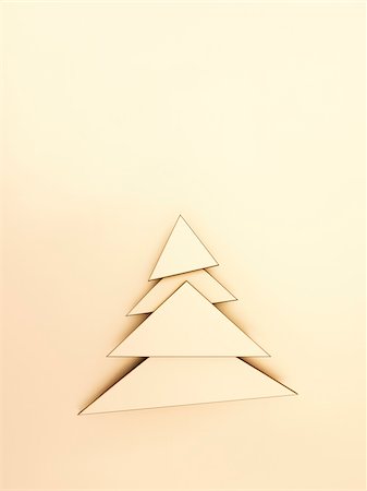 shapes of a triangle - 3d-Illustration of Christmas Tree Stock Photo - Premium Royalty-Free, Code: 600-06808781