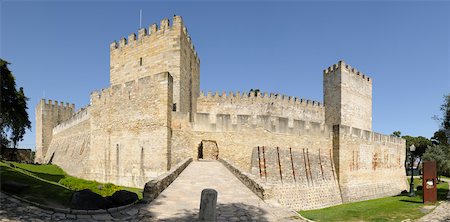 Castelo de Sao Jorge, Lisbon, Portugal Stock Photo - Premium Royalty-Free, Code: 600-06841877