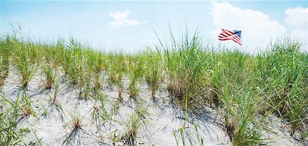 flag of usa picture - View of sand dune and sea grass, Atlantic City, New Jersey, USA Stock Photo - Premium Royalty-Free, Code: 600-06899949