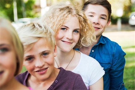 Portrait of Teenagers Outdoors, Mannheim, Baden-Wurttemberg, Germany Stock Photo - Premium Royalty-Free, Code: 600-06939782