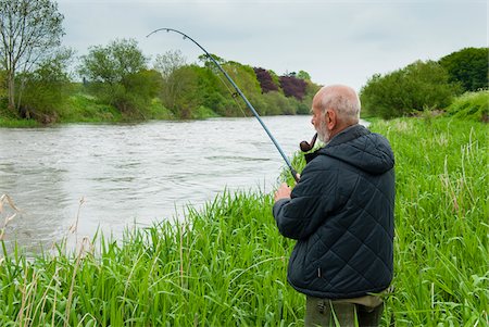 fisherman (male) - Mount Juliet Estate, Fishing in River Nore, Thomastown, County Kilkenny, Leinster, Republic of Ireland Stock Photo - Premium Royalty-Free, Code: 600-07067675