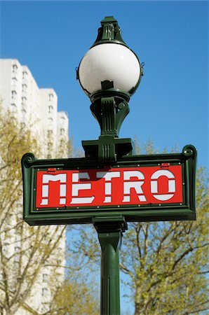 simsearch:600-07584876,k - Close-up of Metro Sign, Paris, France Stock Photo - Premium Royalty-Free, Code: 600-07122873