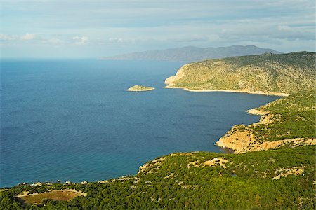Coast at Monolithos and Aegean Sea, Rhodes, Dodecanese, Aegean Sea, Greece, Europe Stock Photo - Premium Royalty-Free, Code: 600-07199995