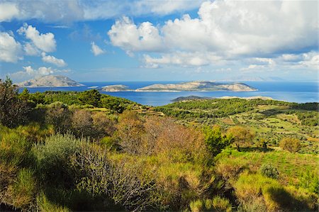 View of Alimia Island and Aegean Sea from Rhodes, Dodecanese, Aegean Sea, Greece, Europe Stock Photo - Premium Royalty-Free, Code: 600-07200028