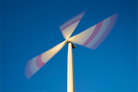 simsearch:600-07561369,k - Spinning Wind Turbine, Odenwald, Hesse, Germany Stock Photo - Premium Royalty-Free, Code: 600-07279137