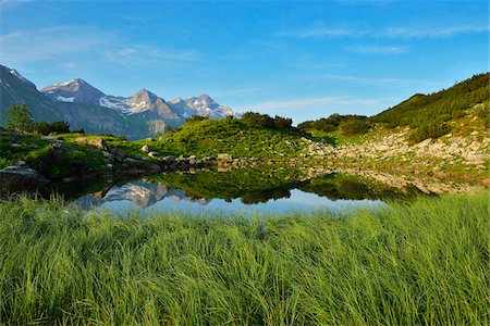 Mountain Lake in Summer, Guggersee, Obersdorf, Allgau, Alps, Swabia, Bavaria, Germany Stock Photo - Premium Royalty-Free, Code: 600-07279165