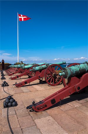 Cannons at Kronborg, Helsingor, Zealand Island, Denmark Stock Photo - Premium Royalty-Free, Code: 600-07363891