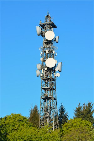 simsearch:600-07561369,k - Cell Tower, Odenwald, Hesse, Germany Stock Photo - Premium Royalty-Free, Code: 600-07561370