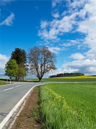 Highway through Weser Hills, North Rhine-Westphalia, Germany Stock Photo - Premium Royalty-Free, Code: 600-07608319