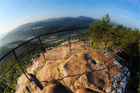 Observation Point on Mountain, Hochstein, Dahn, Dahner Felsenland, Pfalzerwald, Rhineland-Palatinate, Germany Stock Photo - Premium Royalty-Free, Code: 600-07802896