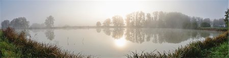 simsearch:600-07810455,k - Landscape of Foggy Lake in Early Morning in Autumn, Bavaria, Germany Stock Photo - Premium Royalty-Free, Code: 600-07844538