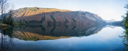 simsearch:400-05668316,k - Landscape with Reflection in Lake in Autumn, Langbathsee, Austria Stock Photo - Premium Royalty-Free, Code: 600-07944962