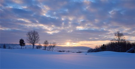 simsearch:600-07810455,k - Panoramic Landscape of Sunrise on Early Morning in Winter, Upper Palatinate, Bavaria, Germany Stock Photo - Premium Royalty-Free, Code: 600-07968158