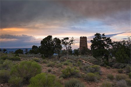 simsearch:600-07760337,k - Desert View Watchtower, South Rim, Grand Canyon National Park, Arizona, USA Foto de stock - Sin royalties Premium, Código: 600-08059807